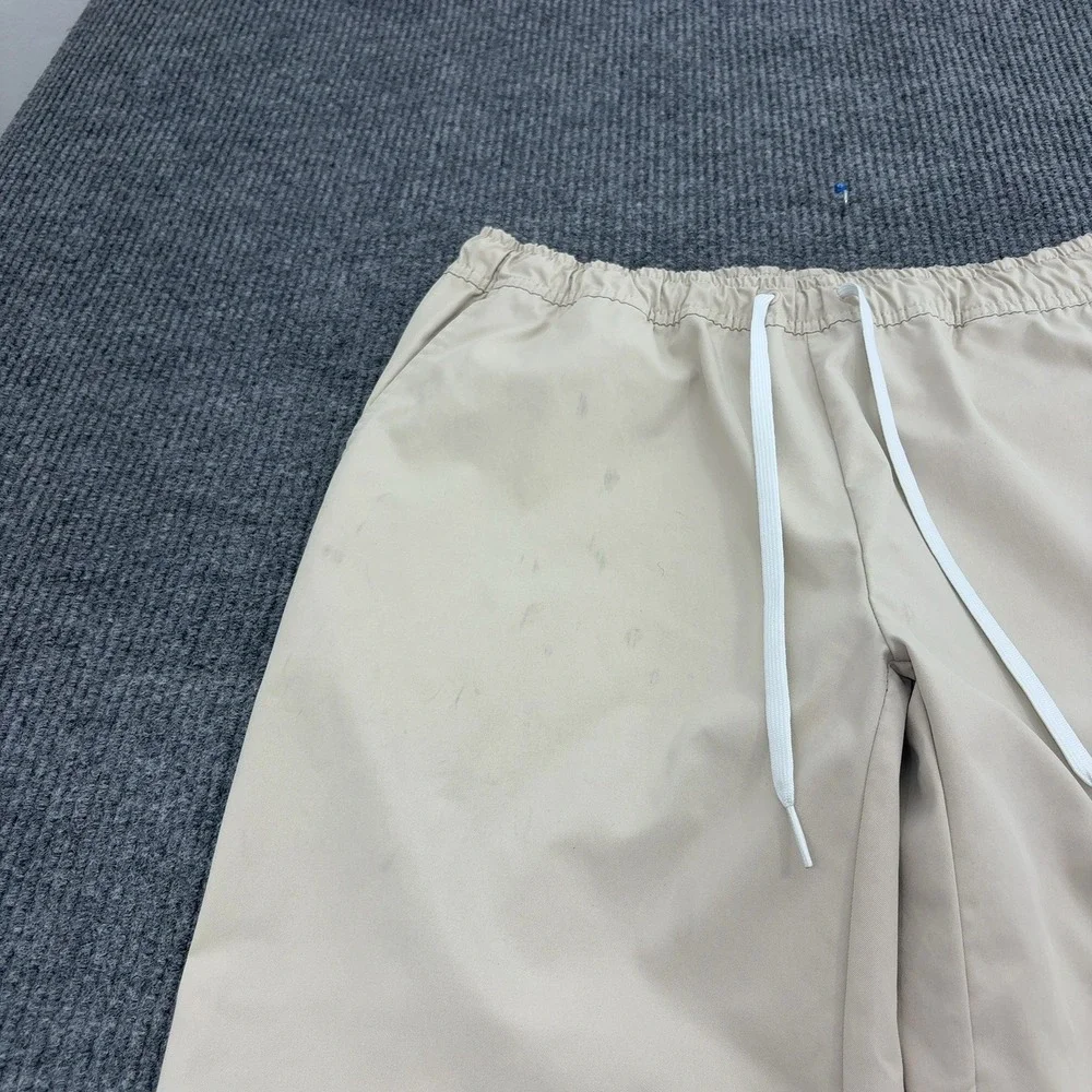 Nike Pants Mens XL Beige Polyester Elastic Waist Casual Sportswear Streetwear